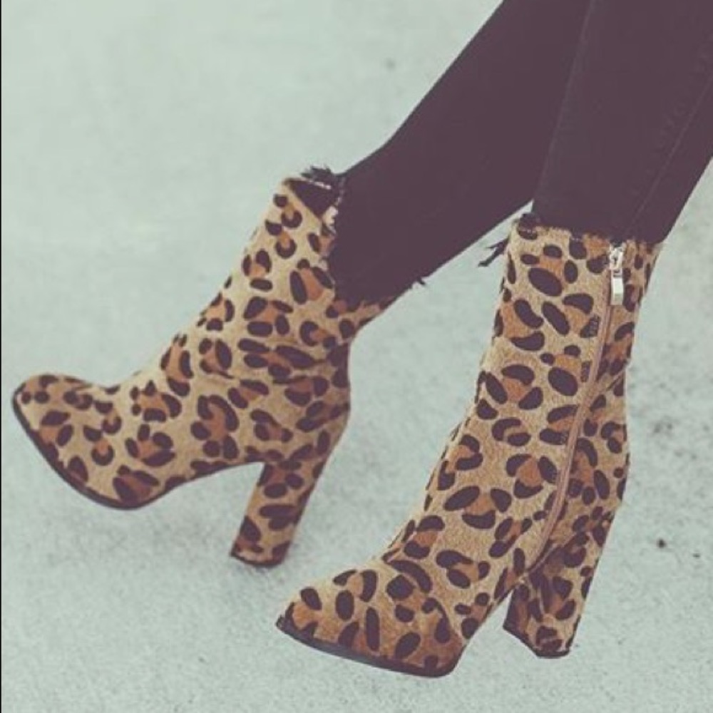 Leopard booties
